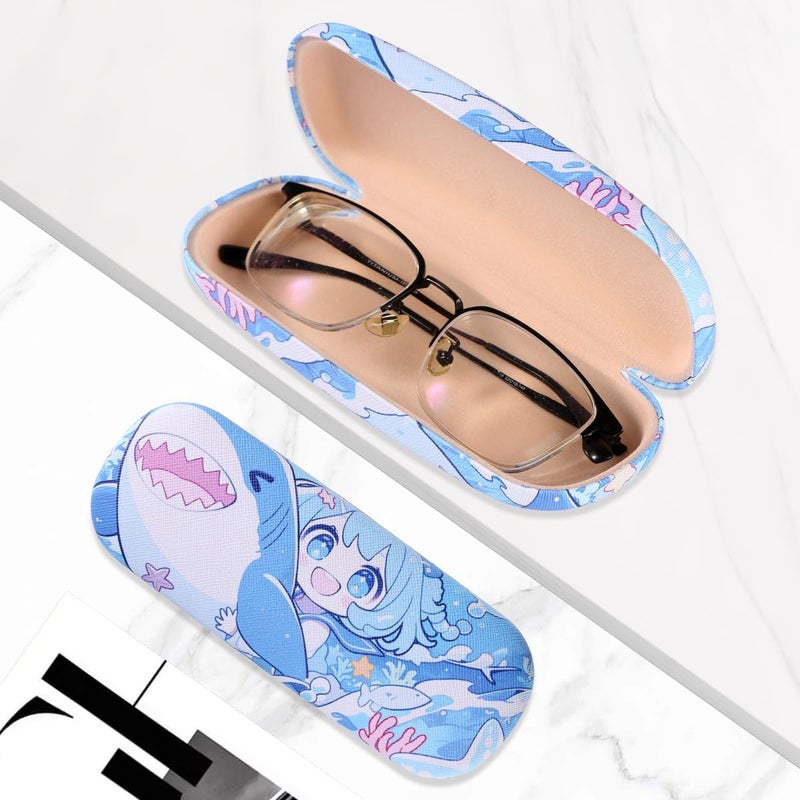 PERFECTSIGHT Store Hard Shell Eyeglasses Case, PU Leather Protective Glasses Case, Cute Eyeglass Case for Women Men Girls - Image 3